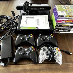 Xbox 360 S Kinect With 12 Games