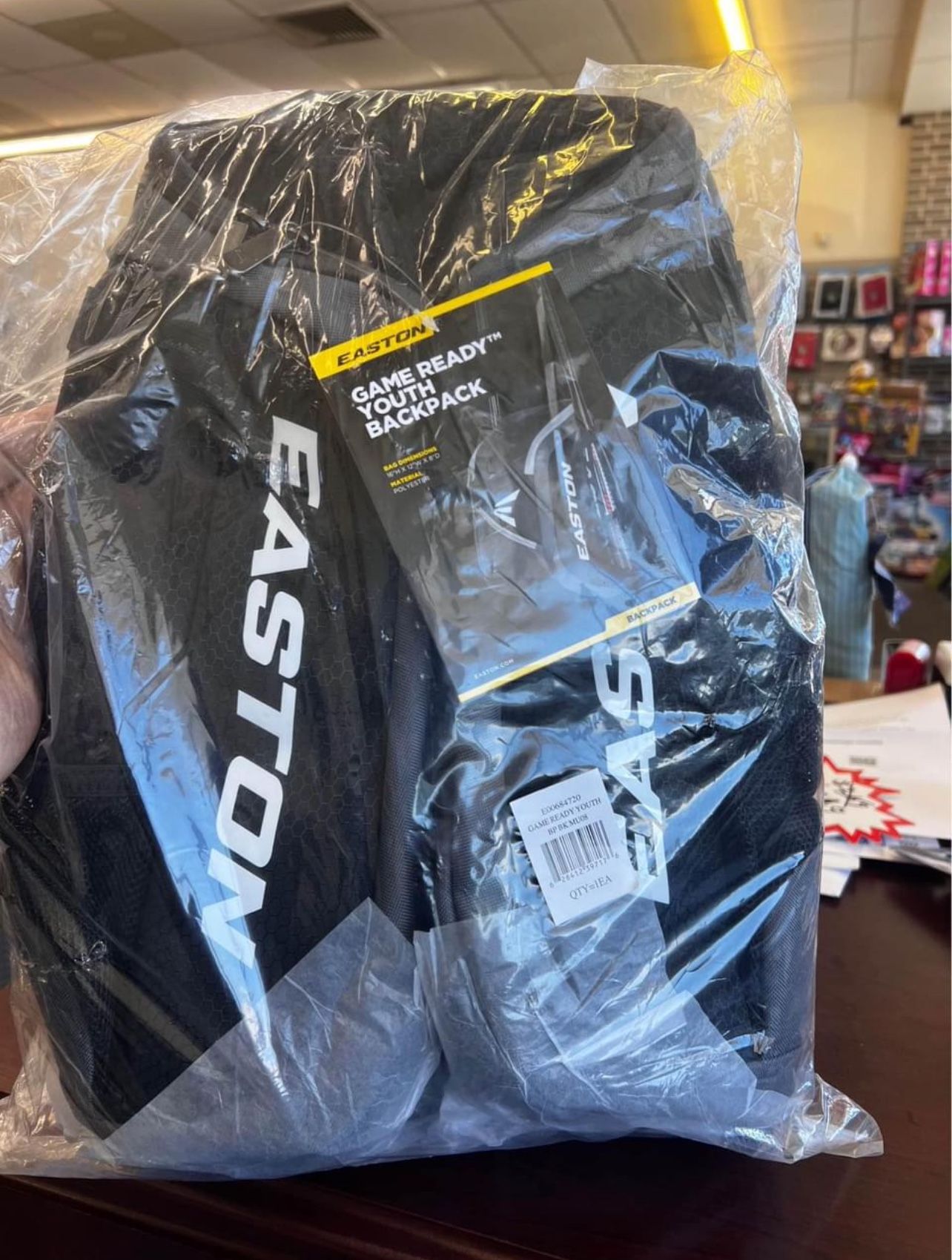 Game Ready Youth Baseball Backpack, Black, New