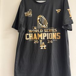 Black Los Angeles Dodgers 2024 World Series Champions Locker Room Gear SZ LARGE!