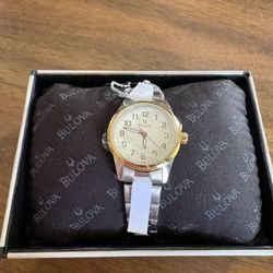 Bulova Women's 98L163 silver and gold-tone stainless steel quartz watch