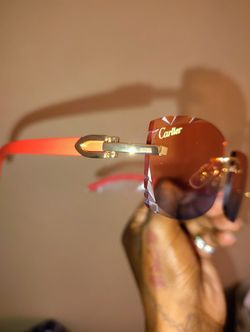 Cartier Red Wood With Pepsi Lens