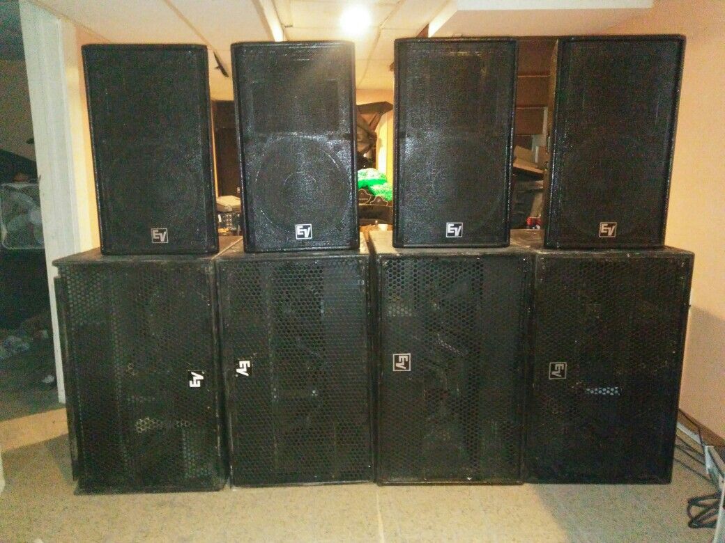 Ev electro voice deltamax subs and tops dj pa ban concert night club
