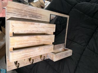 Wooden mail carrier/ key holder