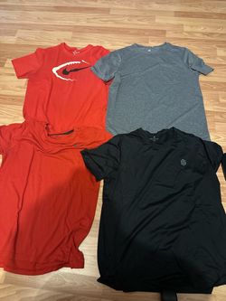 Nike Men's L Regular Lot of 4 Multicolor Short Sleeve Crew Neck T-Shirts *All*