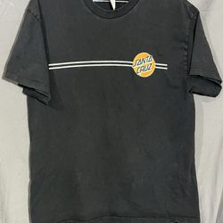 Santa Cruz T-Shirt Vintage 90’s Large Black Dot Logo