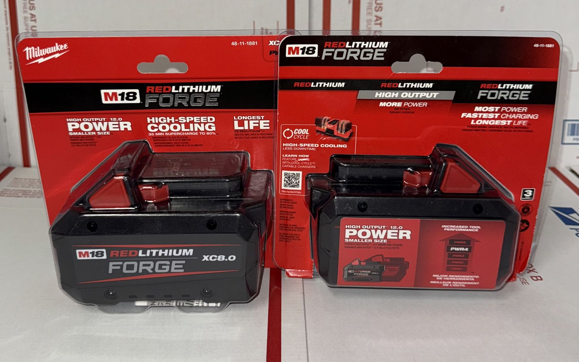 Milwaukee M18 8.0 Forge Battery. Model #48-11-1881. (1 Battery)
