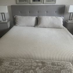 King sized Bed frame And Leesa Mattress 