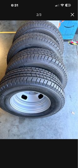 Set of 4 Tires Michelin LTX MS2 LT245/75R17 Tires on Steel Wheels