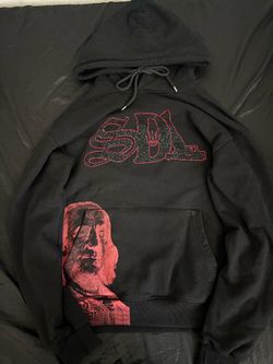 Size S Red Sdl Rhinestone Hoodie