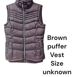 Brown Puffer Vest