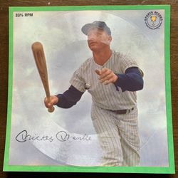1960's Mickey Mantle Record Card 33 1/3 RPM 