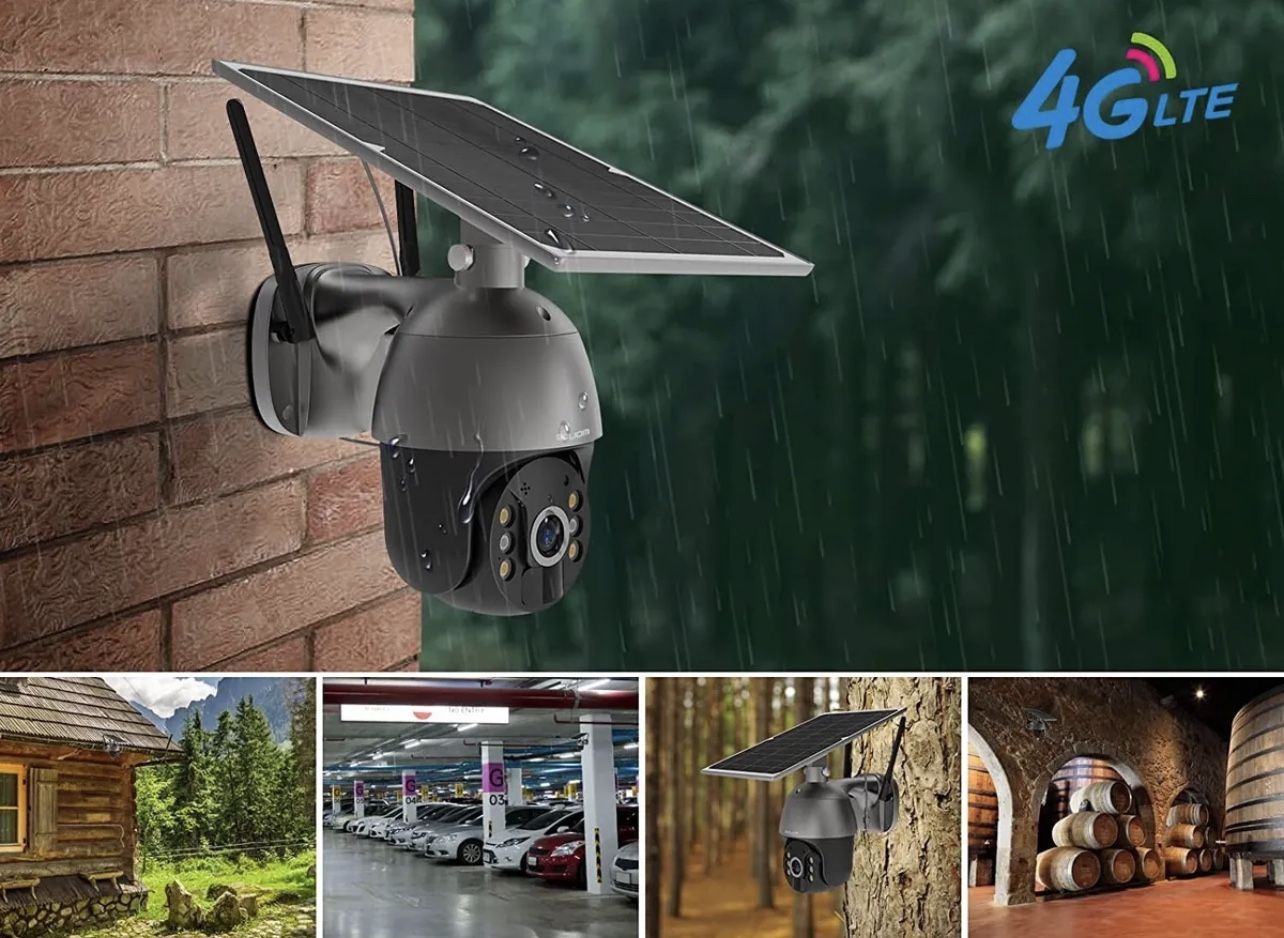 SOLIOM S600 3G/4G LTE Outdoor Solar Powered Cellular Security Camera Wireless.