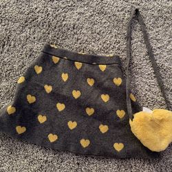 Toddler girl skirt with purse