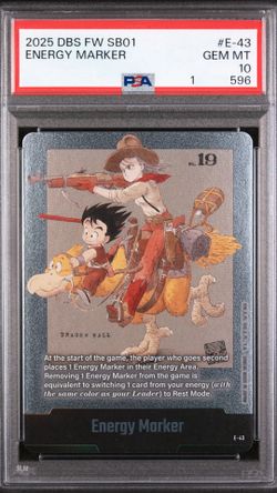 PSA 10 ENERGY MARKER E-43 SON GOKU