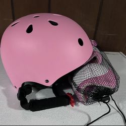 Set De Casco-rodilleras Y Coderas Para Niña