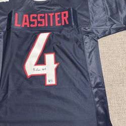 Kamari Lassiter Autographed Signed Custom Jersey- Metabilia Coa - Houston Texans