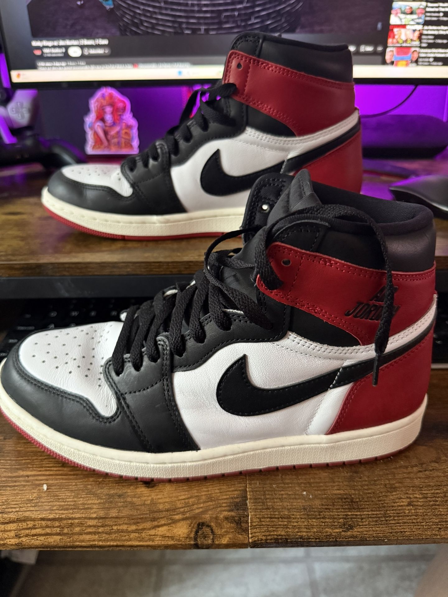 Jordan 1 Black Toe Reimagined Size 9