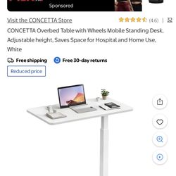 White Wooden Side Bed Table 