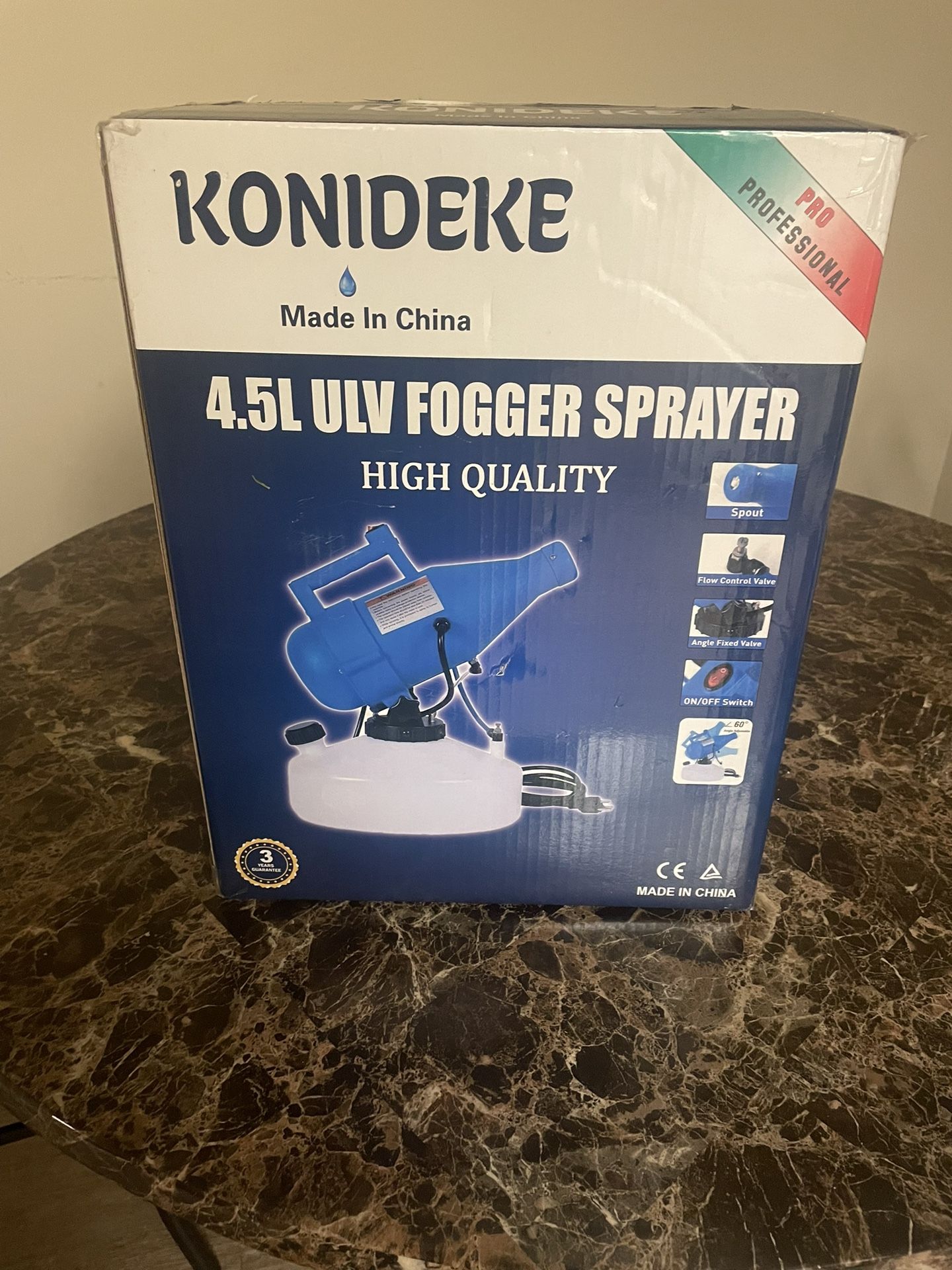 4.5L (1.2 Gallon) Electric ULV Portable Fogger Sprayer Machine Cold Fogger