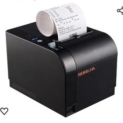 Rongta Thermal Receipt Printer, 80mm Receipt Printers, Thermal Pos Printer with Auto Cutter Support Cash Drawer,USB Serial Ethernet Support ESC/POS, C