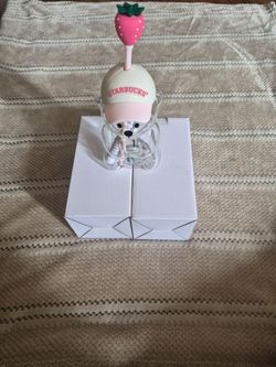 Starbucks pink bear