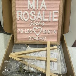 Pink Letter Board With Stand And Extra Letters In Great Condition