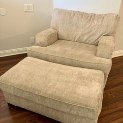 Oversized Chair & Ottoman (Chair and a Half)