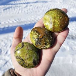 Green Opal Crystal Palmstone 