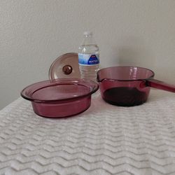 Vision Glassware Pot And Small Casserole Dish