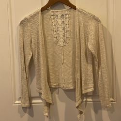 Girls Medium 10/12 Cream Cardigan