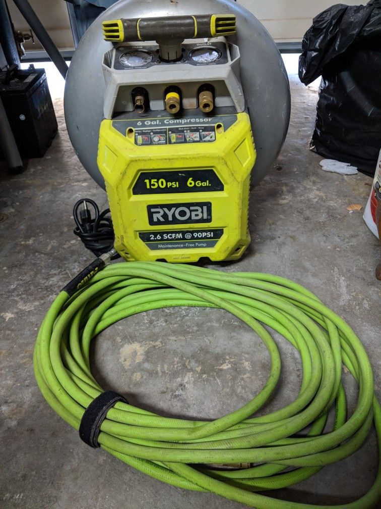 Ryobi 6 best sale gallon compressor