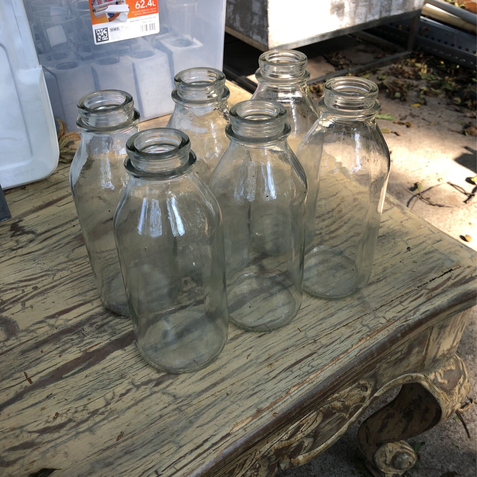 Antique milk Bottles