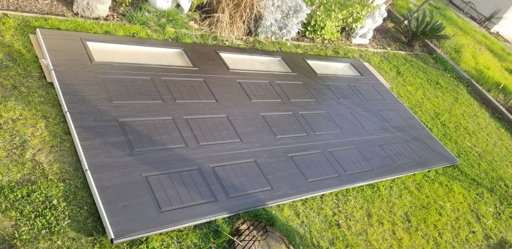15x6'9 Double Steel back Garage door Open Box