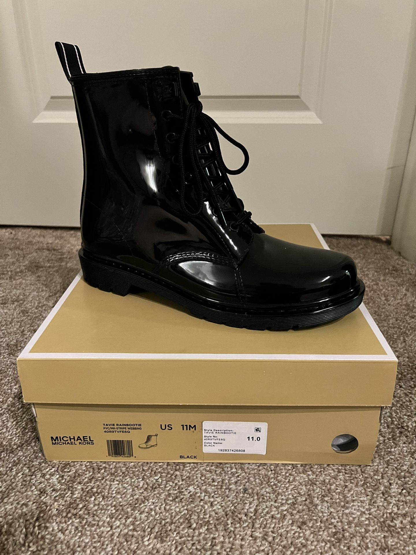 BRAND NEW IN BOX- MICHAEL KORS TAVIE RAIN BOOTS