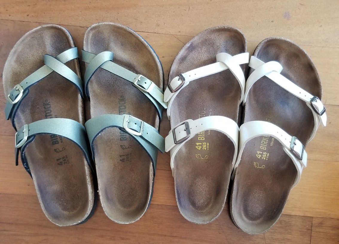 Birkenstock Women Sandals Size 41 10 10.5 $65 Both 