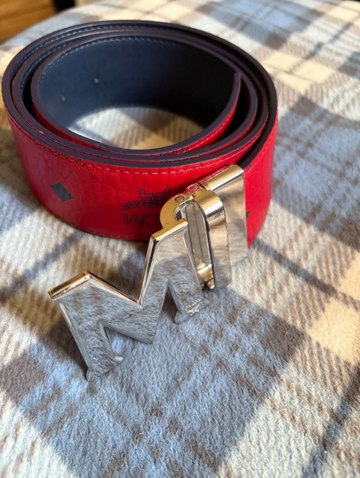 red mcm belt