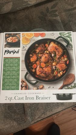iron brazier Parini 2 quart cast-iron braiser