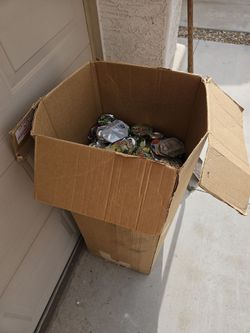 Free Large Box of Crushed Aluminum Cans