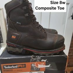Timberlands Pro Boondock Composite Toe Work Boots Size 8w