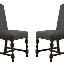 Dining  Chairs in Stone Grey (Set of 2) - Best Master Furniture