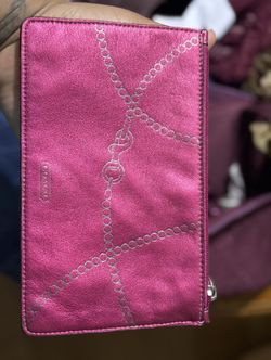 Pink Coach Wristlet 
