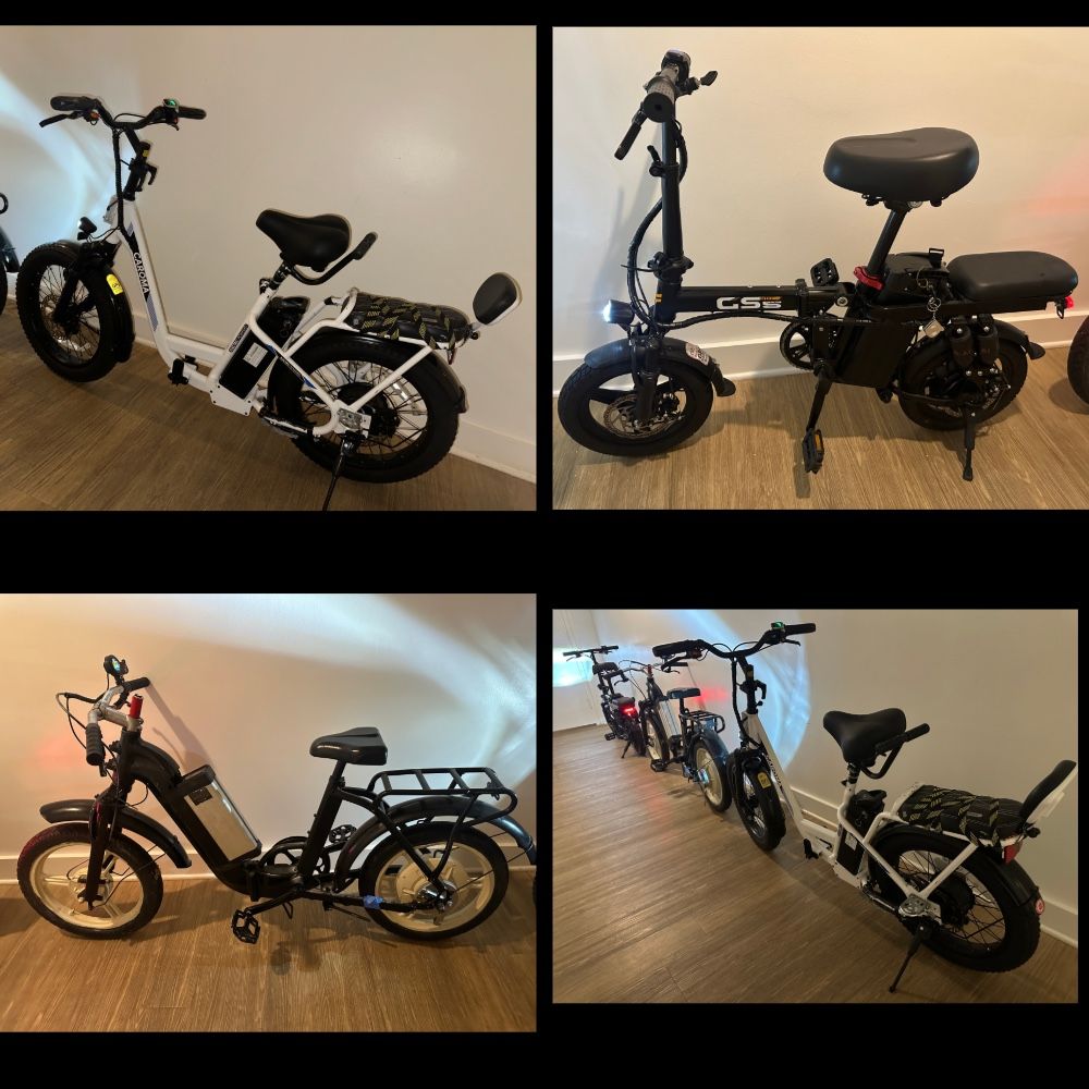 e-bike Scooter battery Rechargeable foldable basket passenger seat 750w 1000w 20-70 miles range