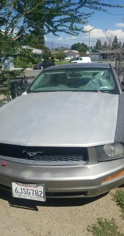 Ford Mustang Silver — Cracked Windshield