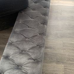 California King Bed Frame Grey, Storage  Also At The End And Sides Of The Bed !