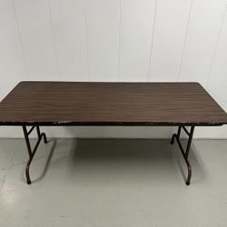 6’ Table with Folding Legs - Heavy Duty 