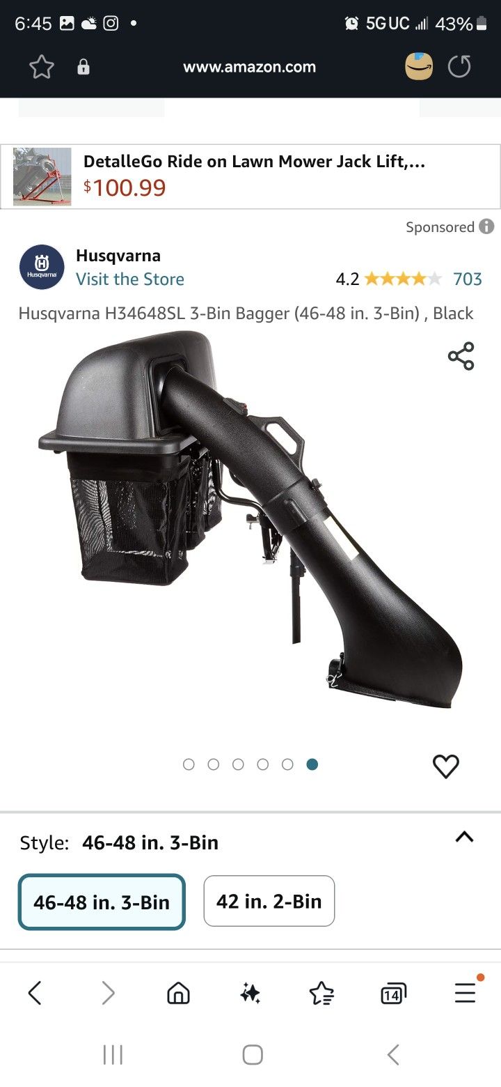 Triple Bagger Fits TS 148X, TS 148XK, TS 146XK, YTH24V48, & YTH22V46

