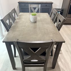 FREE Dining Room table, seats 6, modern farmhouse style