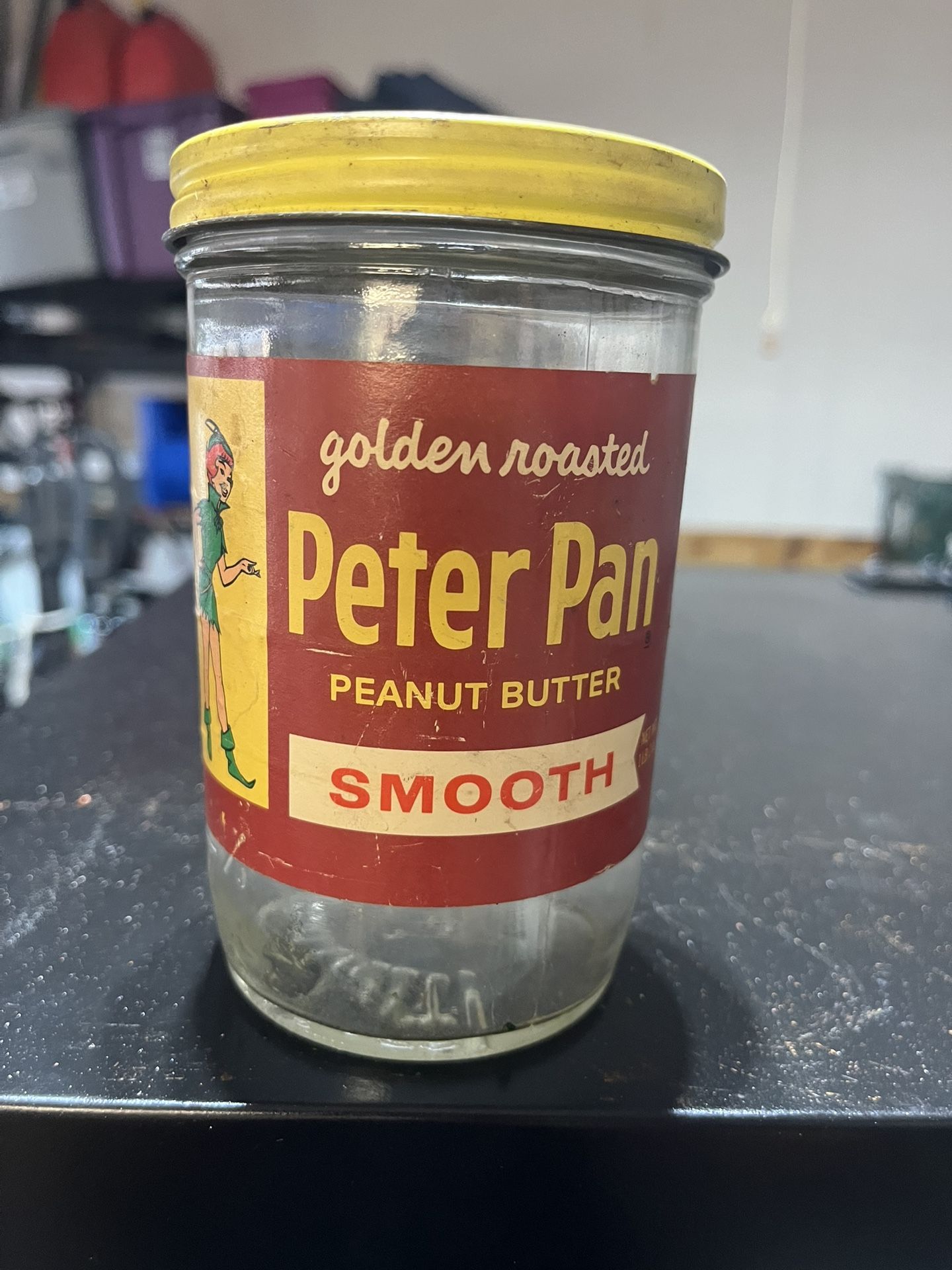 Vintage Peter Pan Glass Jar