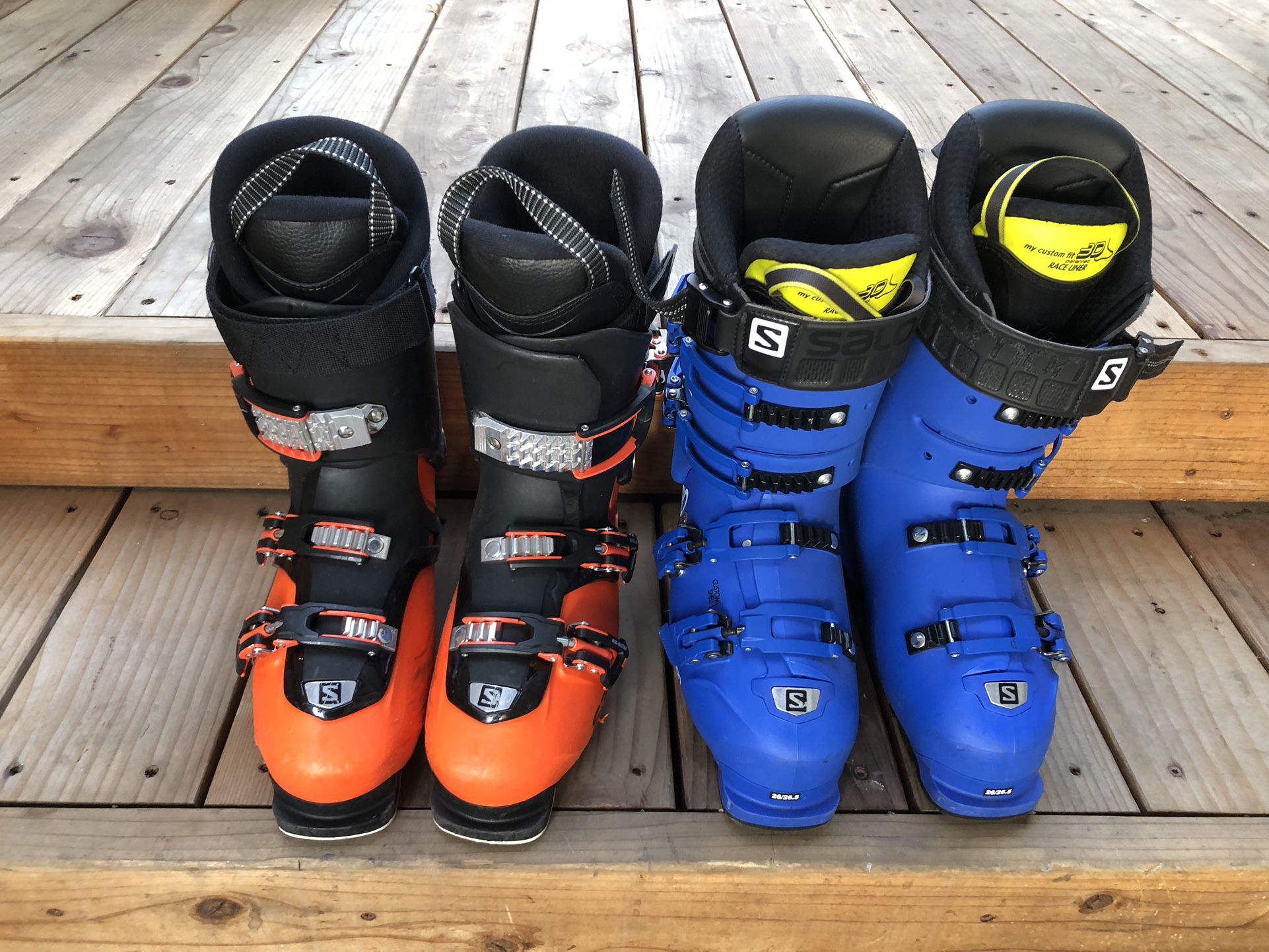 Salomon Ski Boots 26.5 Men’s - QST Access 70T  $79 & S/XPRO 130 Blue $149