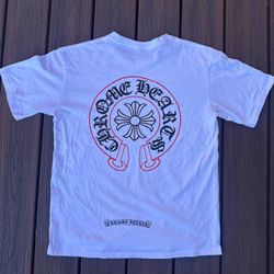 Chrome Hearts Horseshoe Logo White T-Shirt